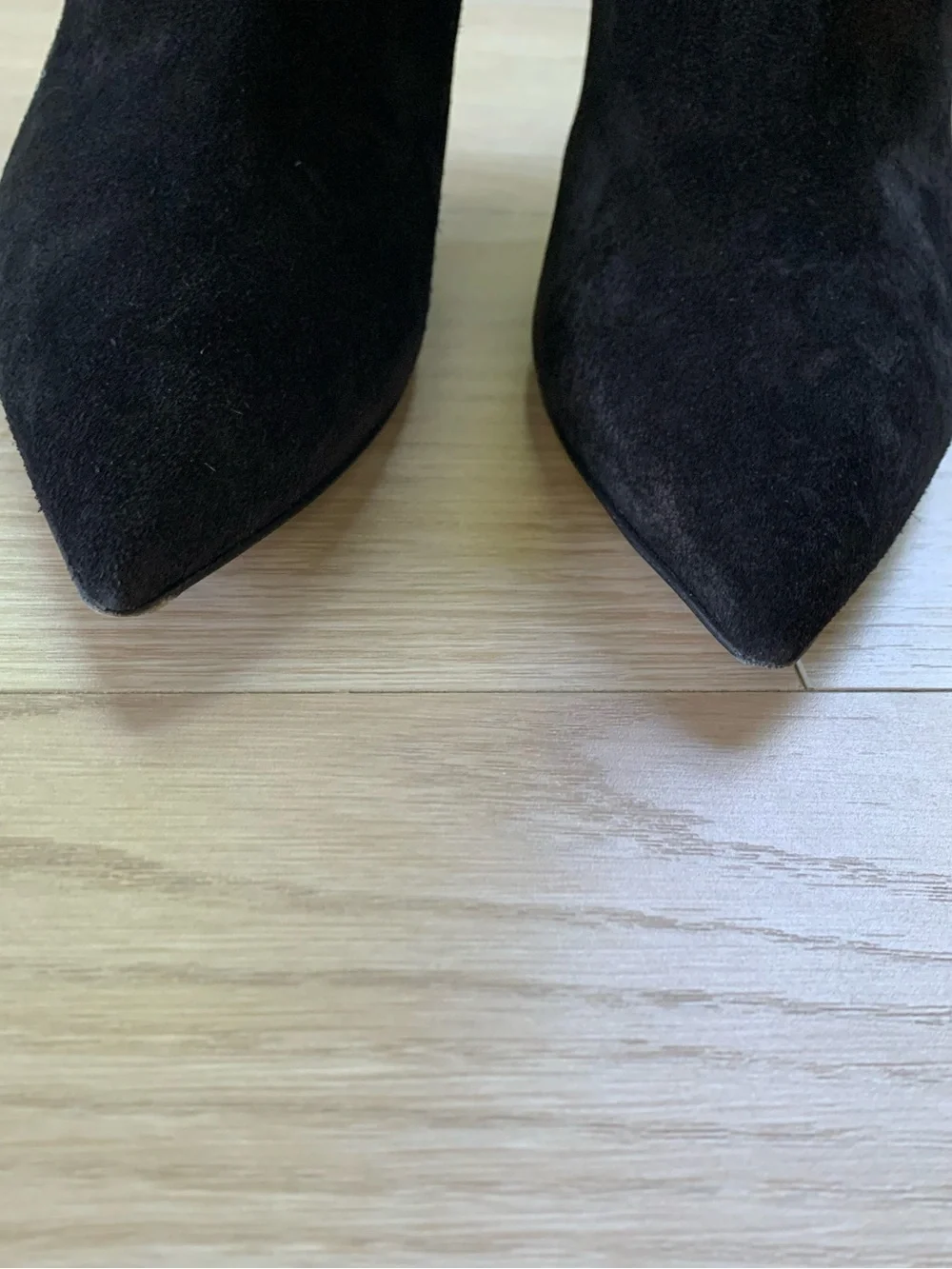 Paris Texas Black Calf Suede Stiletto Over The Knee Boots 85 Size 41